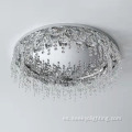 Lámpara de techo de colgante de cristal de chasis de espejo de lujo